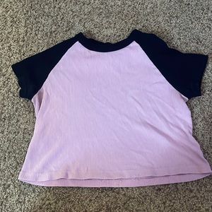 randy melville pink and black crop top